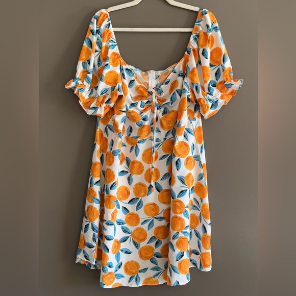 🍊Orange Print Dress - Picture 11 of 14